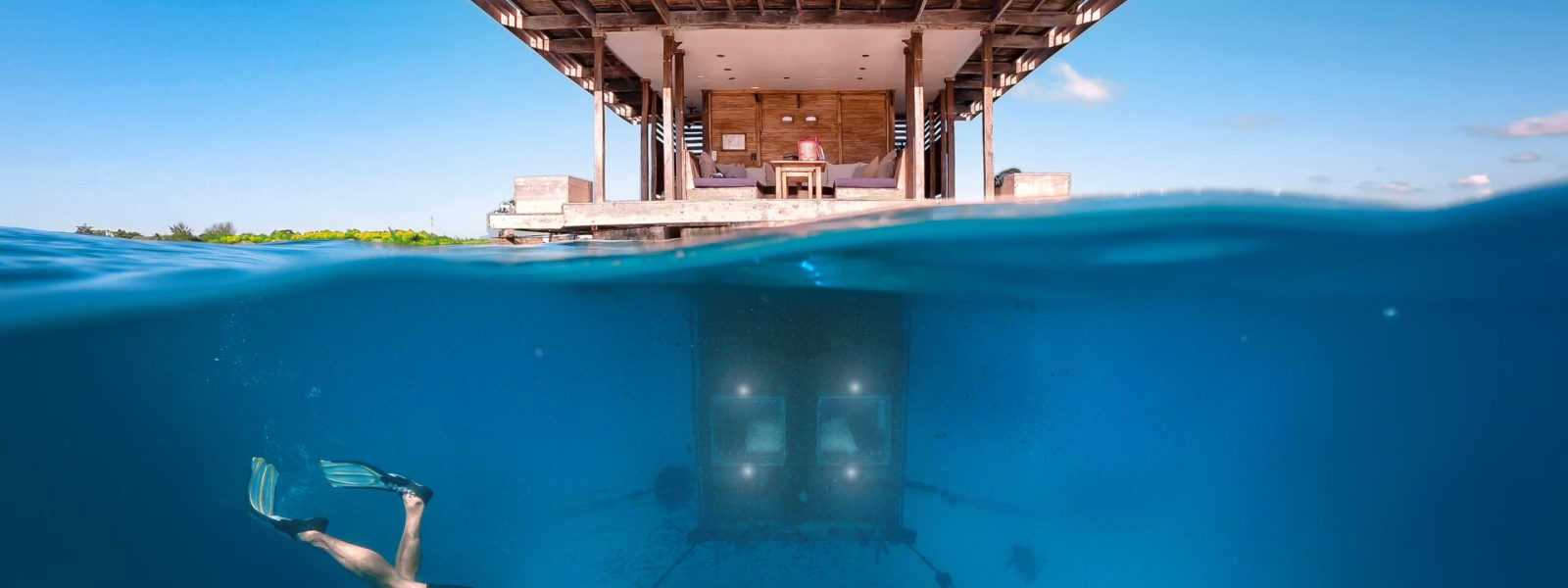 Underwater Room with an infinity pool